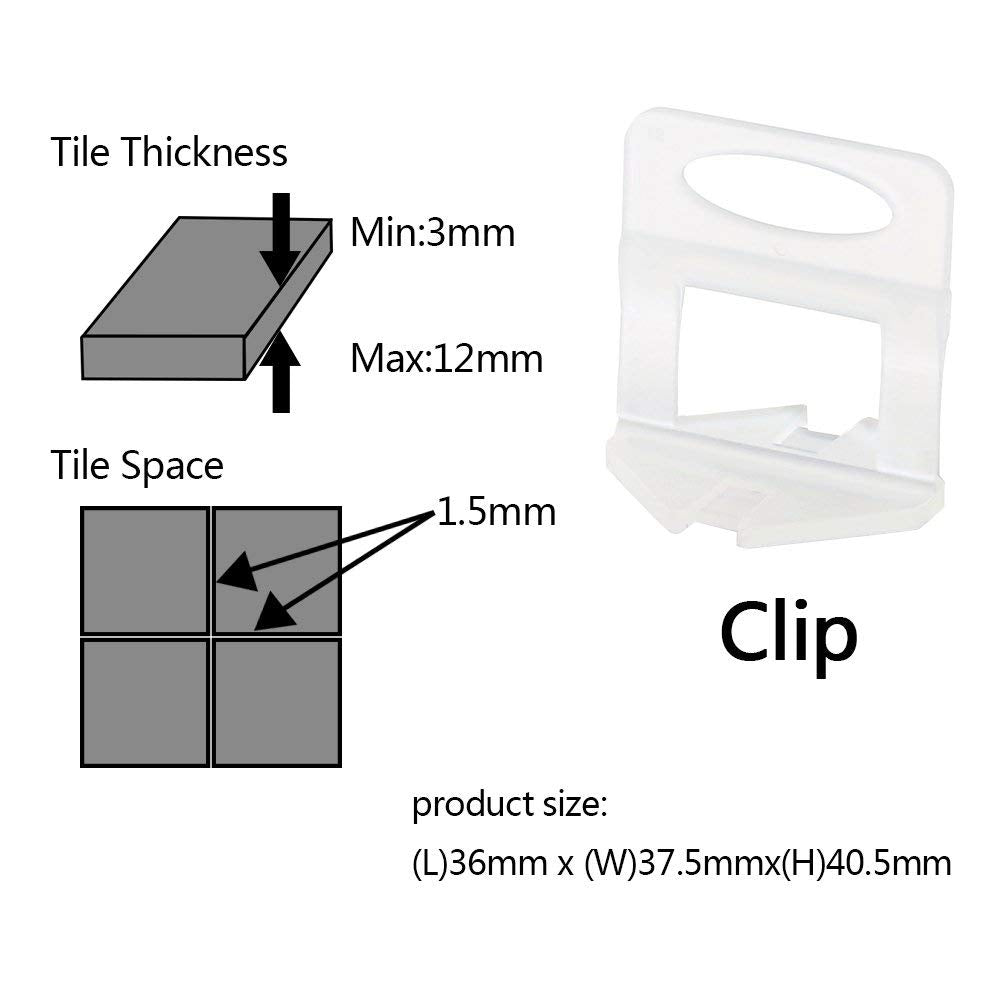 Tile Leveling System Clips 1.5mm | 1/16