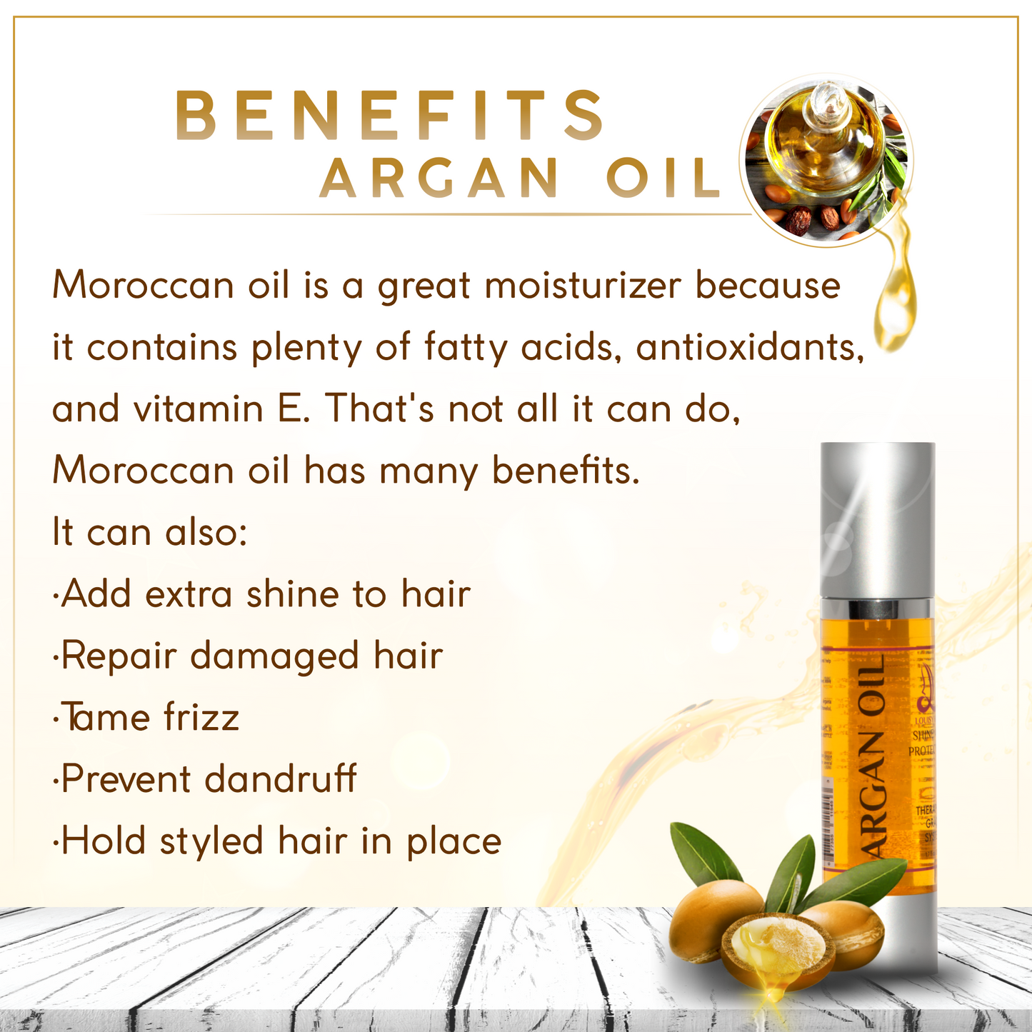 Argan Oil by Louisy Hair – Nourishing & Revitalizing Hair Serum