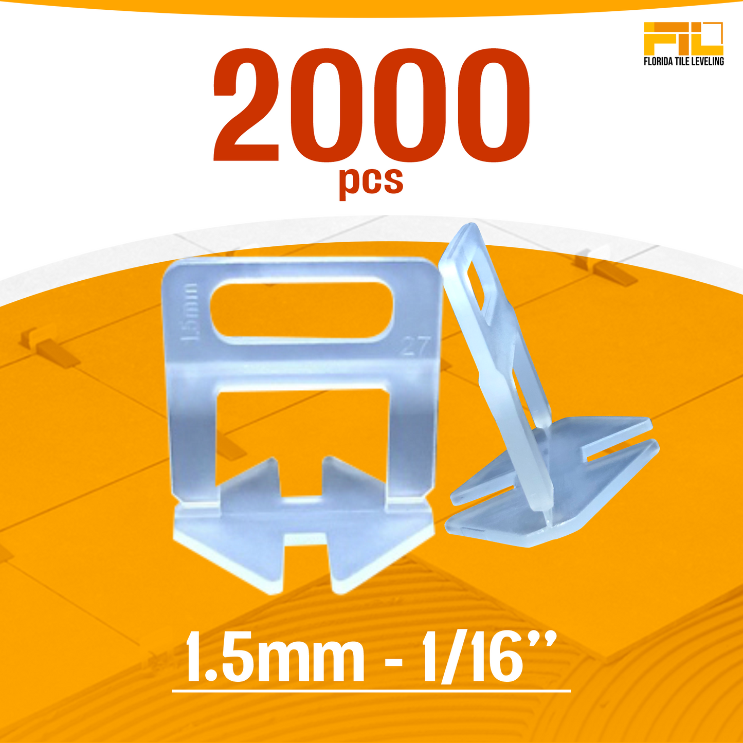 Tile Leveling System Clips 1.5mm | 1/16